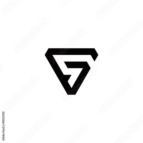 g s initial logo design vector template