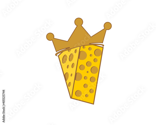 Cheese with king crown logo