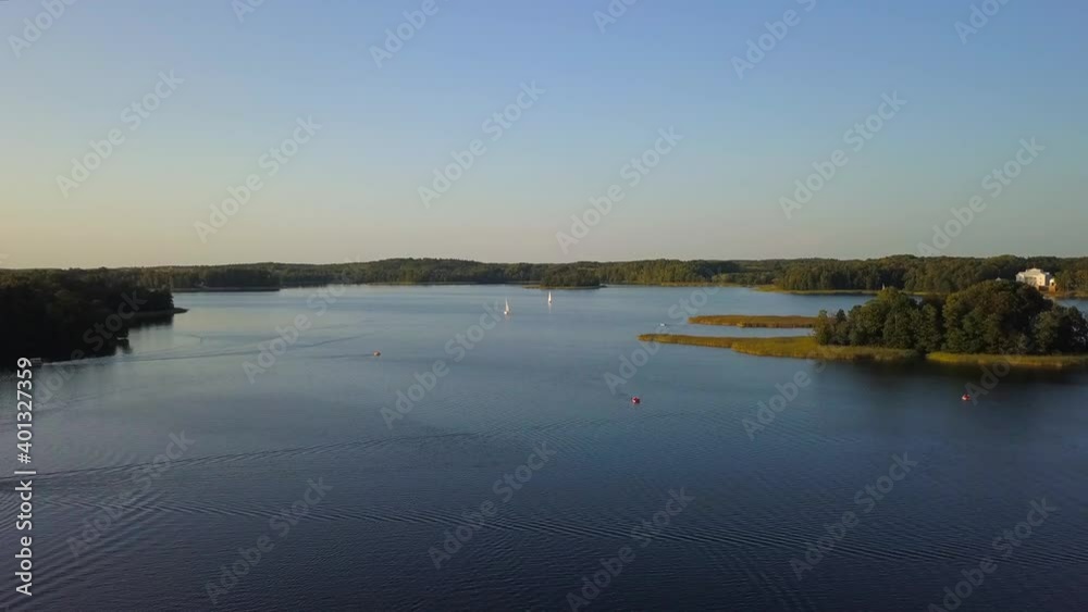 flying my 4k drone over a beautiful Trakai lake in Lithuania, Europe flying my 4k drone over a beautiful Trakai lake in Lithuania, Europe
