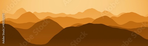 cute mountains ridges in the sun setting time digital graphics background texture illustration
