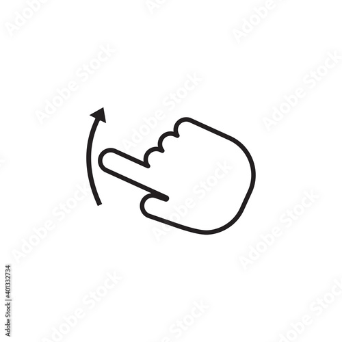 swipe up icon symbol sign vector