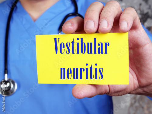 Conceptual photo about Vestibular neuritis with written phrase. photo