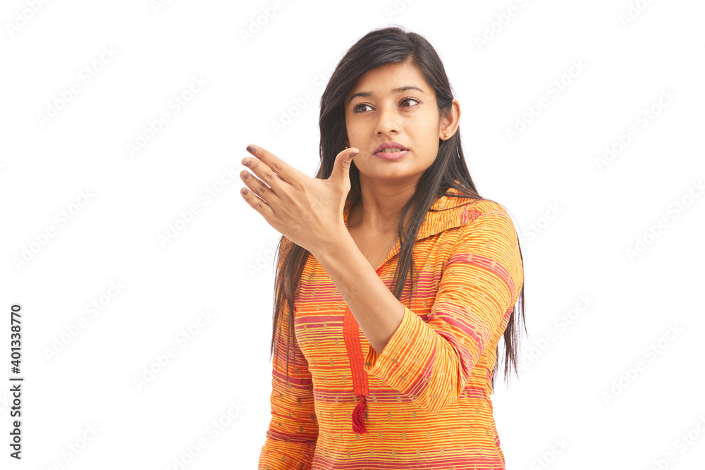 Angry Indian women on white. Angry Indian women on white.