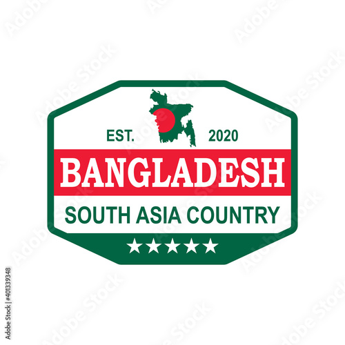 Bangladesh Map vector , Asia Logo
