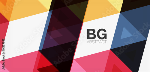 Mosaic triangle pattern abstract background for cover, banner, flyer and poster and other template