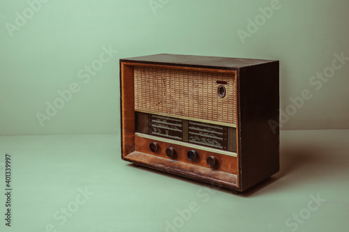 old radio on the wall