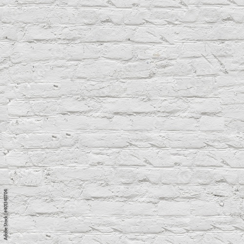 White brick wall seamless background - texture pattern for continuous replicate. See more seamless backgrounds in my portfolio.