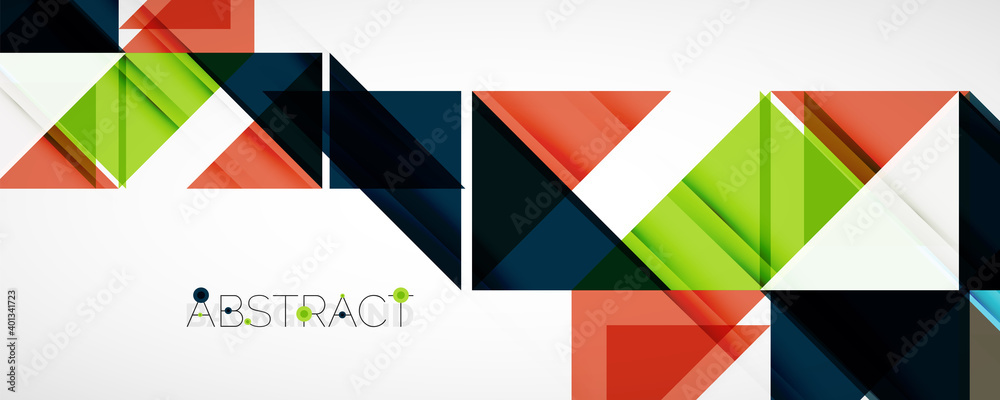 Set of vector triangle geometric backgrounds. Vector illustration for covers, banners, flyers and posters and other designs