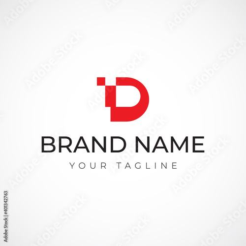 Free Download Letter D for musical. media. label. studio. digital. technology visualisation with minimal modern and clean design concept - GFXLoad