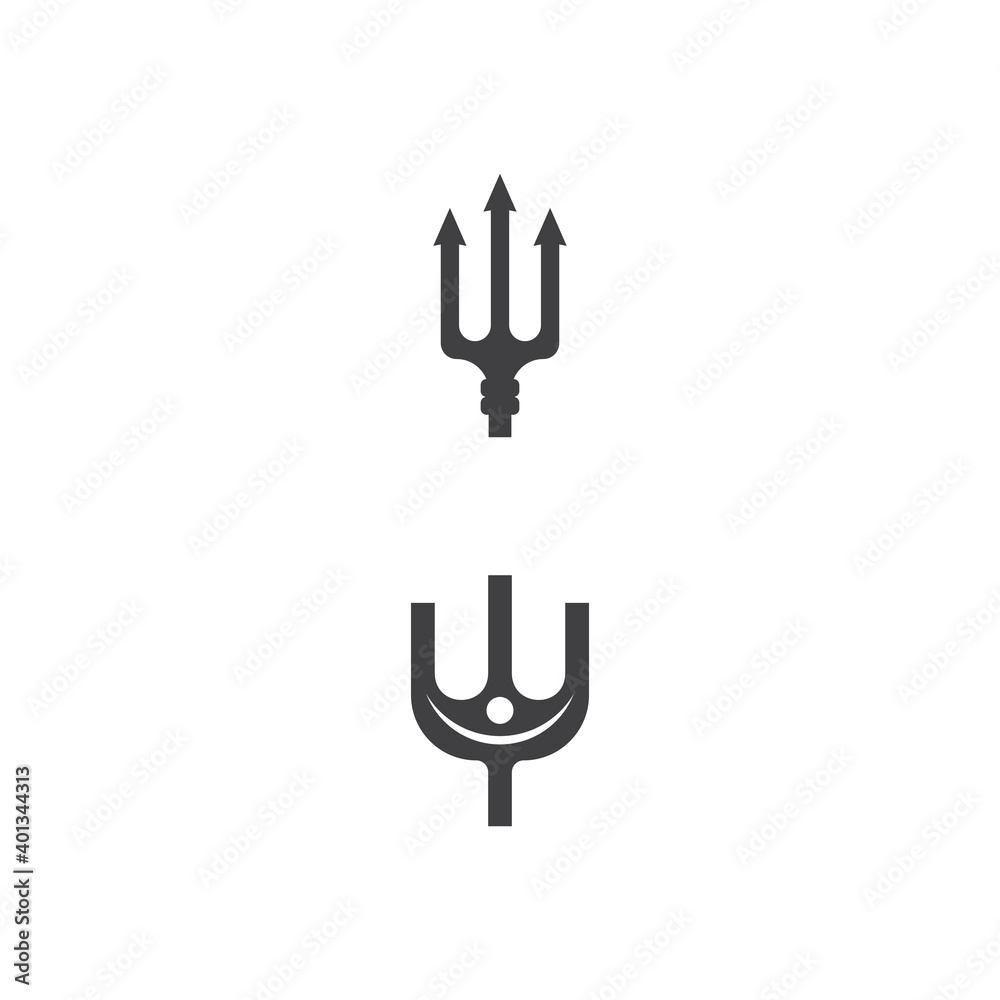 Trident Logo Template vector icon illustration design Trident Logo Template vector icon illustration design