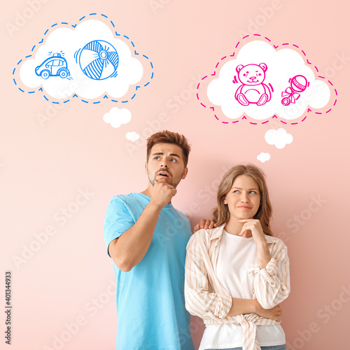 Young couple thinking about...