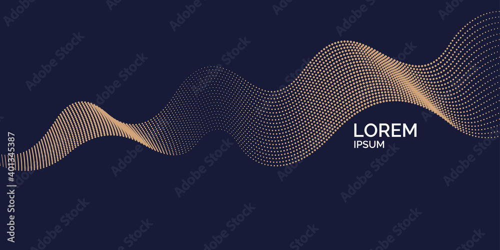 Vector abstract background with dynamic waves, line and particles. Vector abstract background with dynamic waves, line and particles.