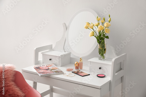 Table with mirror and decor...