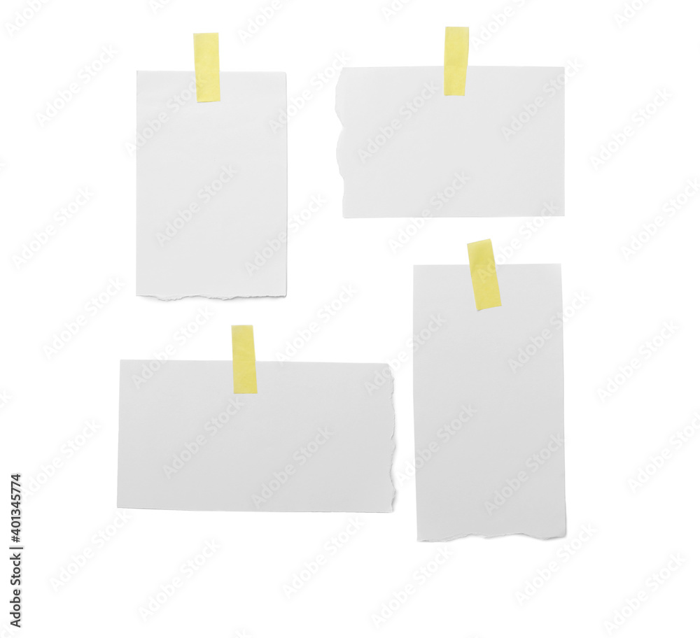 Blank paper sheets on white background Blank paper sheets on white background