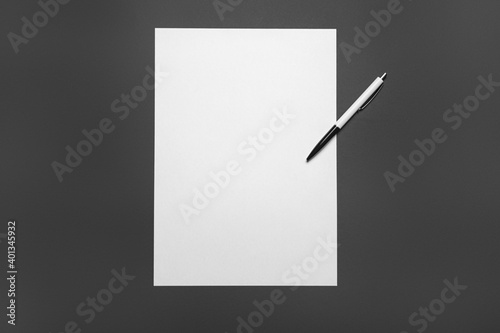 Blank White Paper Sheet wit...