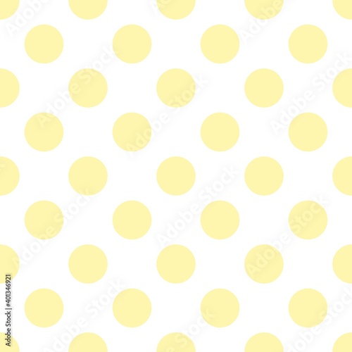 Seamless vector pattern with tile little sunny yellow polka dots on white background. For wallpaper, decoration, cards, invitations, wedding or baby shower albums, backgrounds, arts and scrapbooks