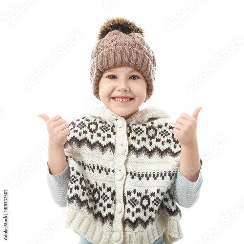 Portrait of stylish little ...
