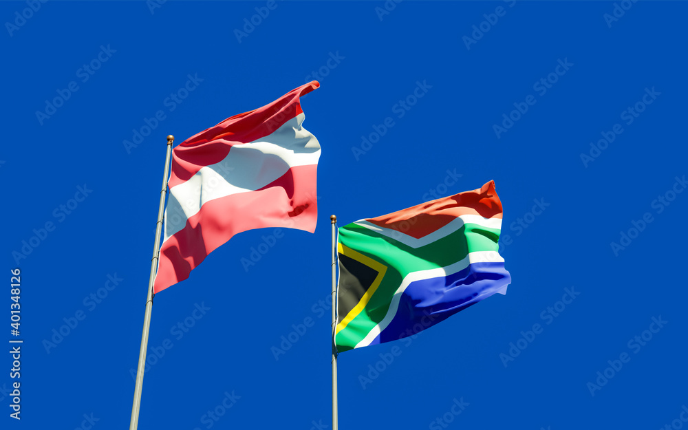 Flags of SAR African and Austria. Flags of SAR African and Austria.