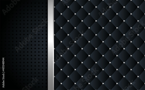 Abstract black background with texture and silver line