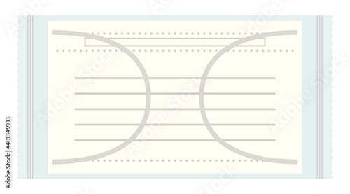 個包装された不織布マスクのイラスト