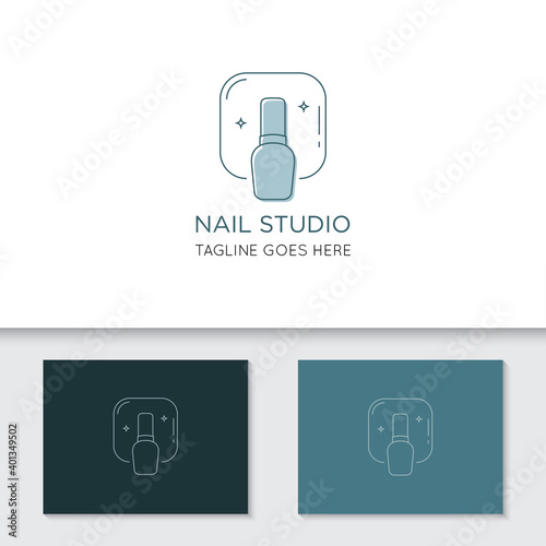 trendy and modern nail logo and icon best for salon, cosmetics, manicure, services design template