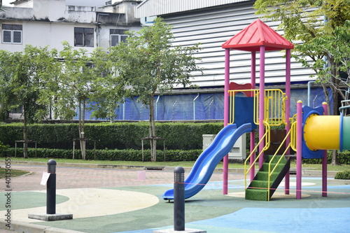 children playground in park
