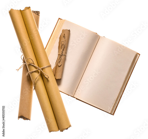 Old book with scrolls on wh...