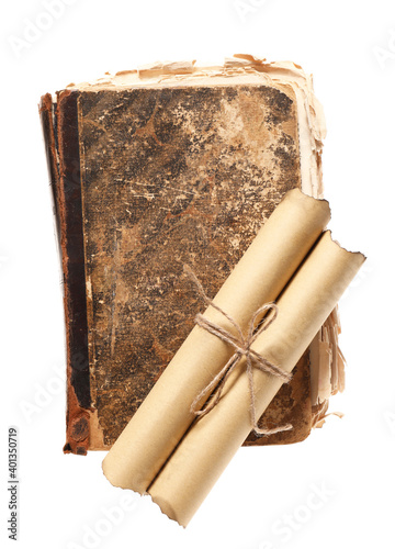 Old book with scrolls on wh...