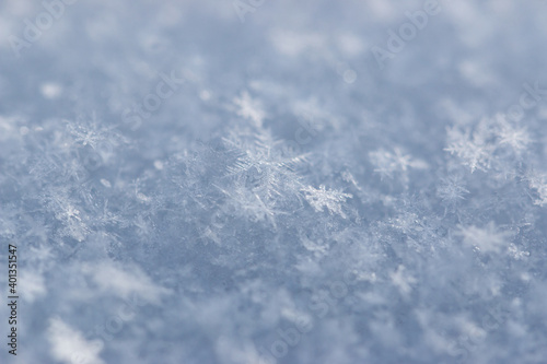 snowflakes of different shapes as background