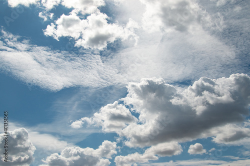 Fototapeta Naklejka Na Ścianę i Meble -  white clouds on blue sky background