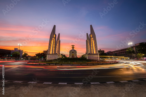 The Democracy Monument is a historical of constitution monument in Bangkok  Thailand.