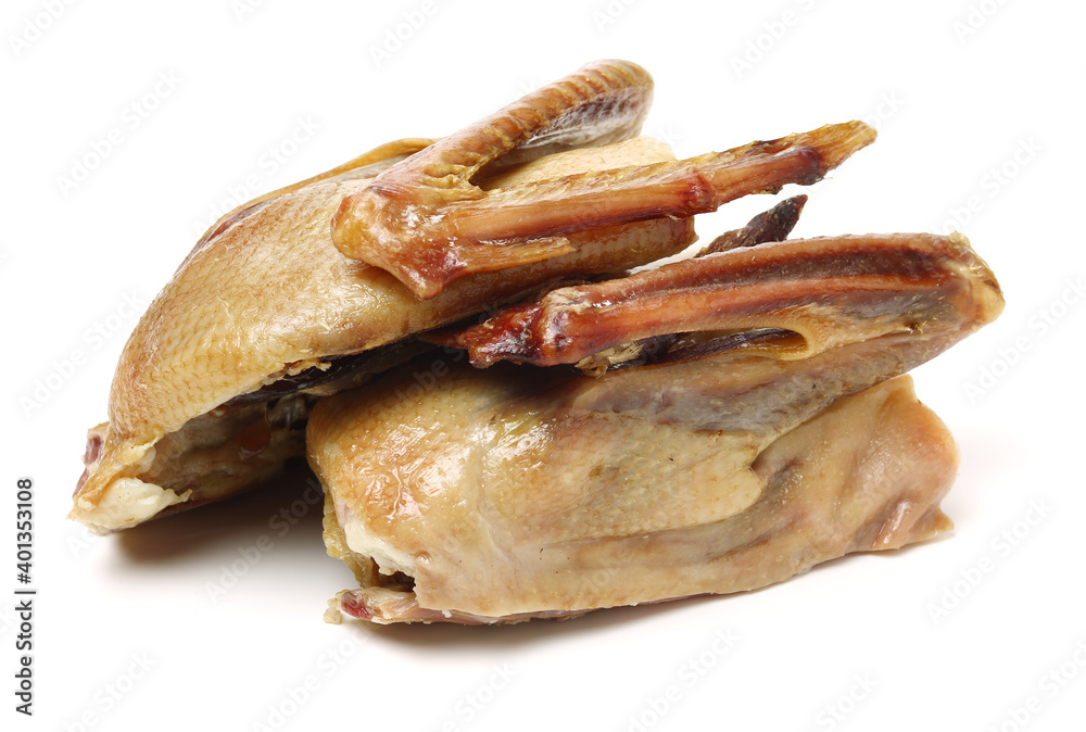 Salted Goose on white background
