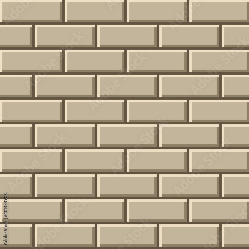Brown brick texture pixel art. Vector picture.