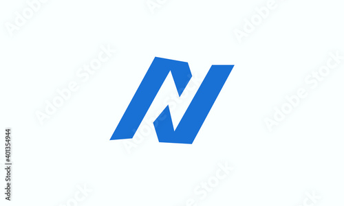 N blue company logo with white background