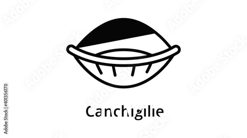 Canchigilie icon animation best on white background for any design photo