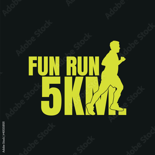 Running silhouettes. Vector illustration, Trail Running, Marathon runner.	