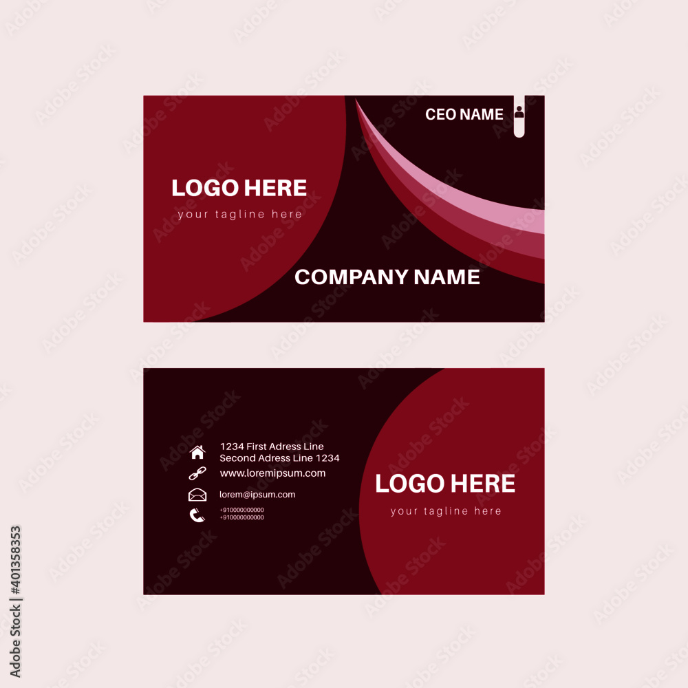 corporate template business card template visiting card vector design.