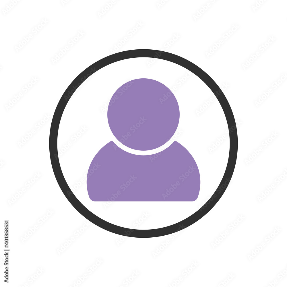 Person icon, flat design template, isolated avatar sign, vector illustration Person icon, flat design template, isolated avatar sign, vector illustration