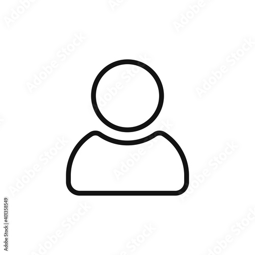 Person icon, flat design template, isolated avatar sign, vector illustration