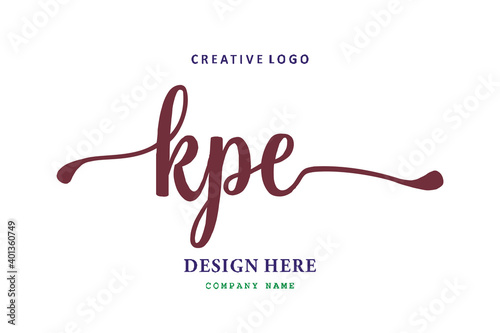 KPE lettering logo is simple, easy to understand and authoritative photo
