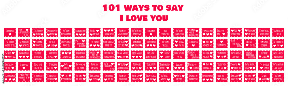 Set of stickers with phrases about love for the design of handmade gifts for a wedding or Valentine's Day. Set of stickers with phrases about love for the design of handmade gifts for a wedding or Valentine's Day.