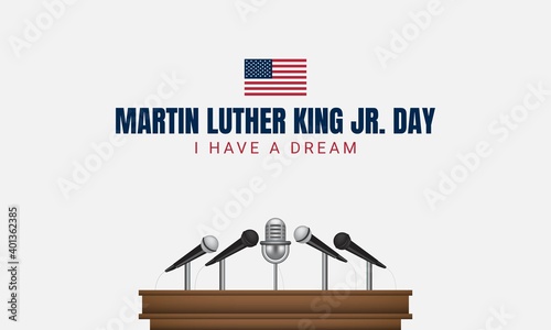 Vector Illustration of Martin Luther King Jr. Day Background.