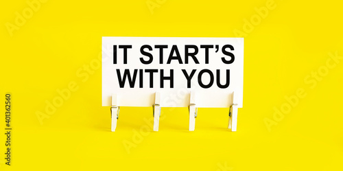 It starts with us. It starts with me. It starts with you. It starts with me. It starts with me.