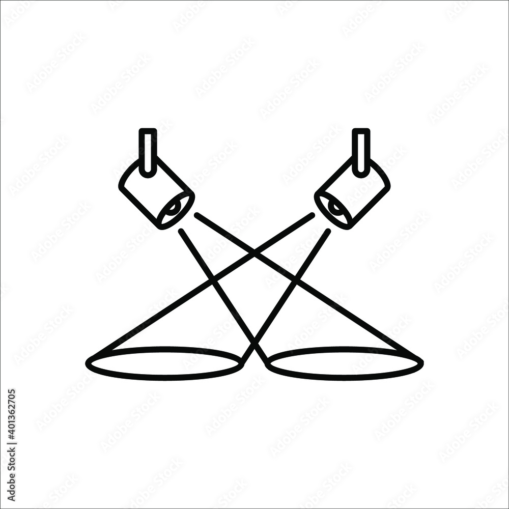 spotlight icon. Searchlight icon. vector illustration for mobile concept and web design on white background spotlight icon. Searchlight icon. vector illustration for mobile concept and web design on white background