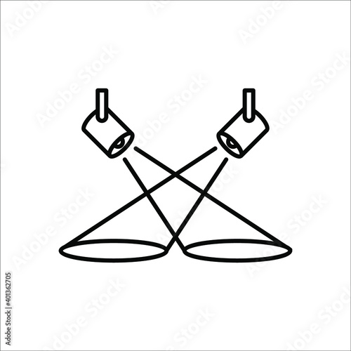 spotlight icon. Searchlight icon. vector illustration for mobile concept and web design on white background