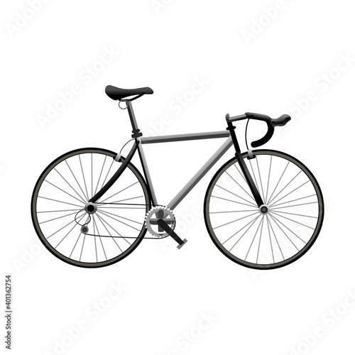 Sport bike icon. Fixed gear bike silhouette. Vector illustration