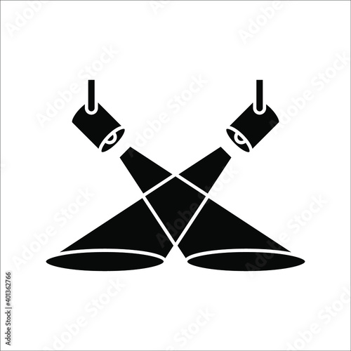 spotlight icon. Searchlight icon. vector illustration for mobile concept and web design on white background