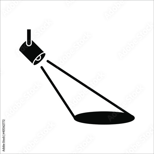 spotlight icon. Searchlight icon. vector illustration for mobile concept and web design on white background