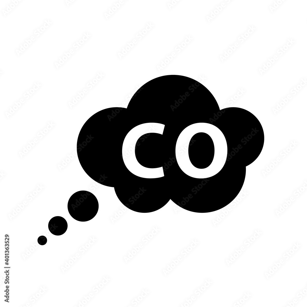 Plakat CO gas icon. Vector