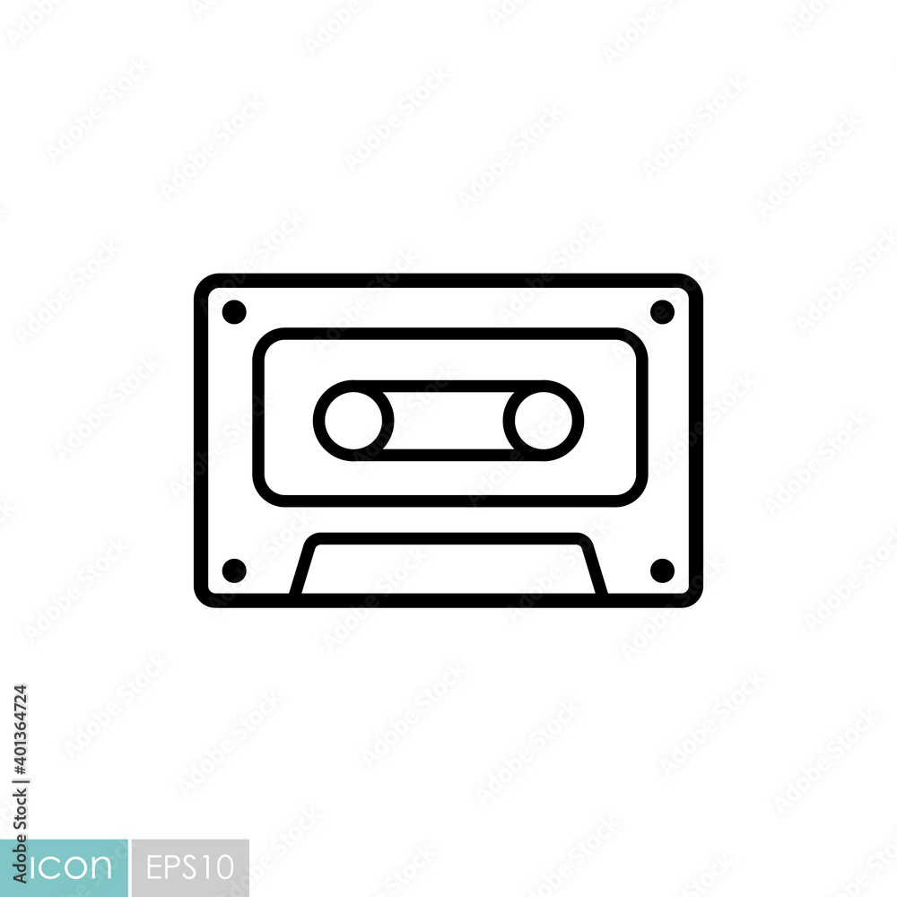 Audio cassette tape vector icon Audio cassette tape vector icon
